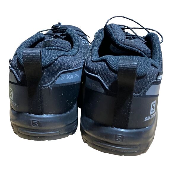 Salomon Shoes Kids 1.5 Black Children Unisex Xa Pro V8 CS WP - Picture 8 of 9
